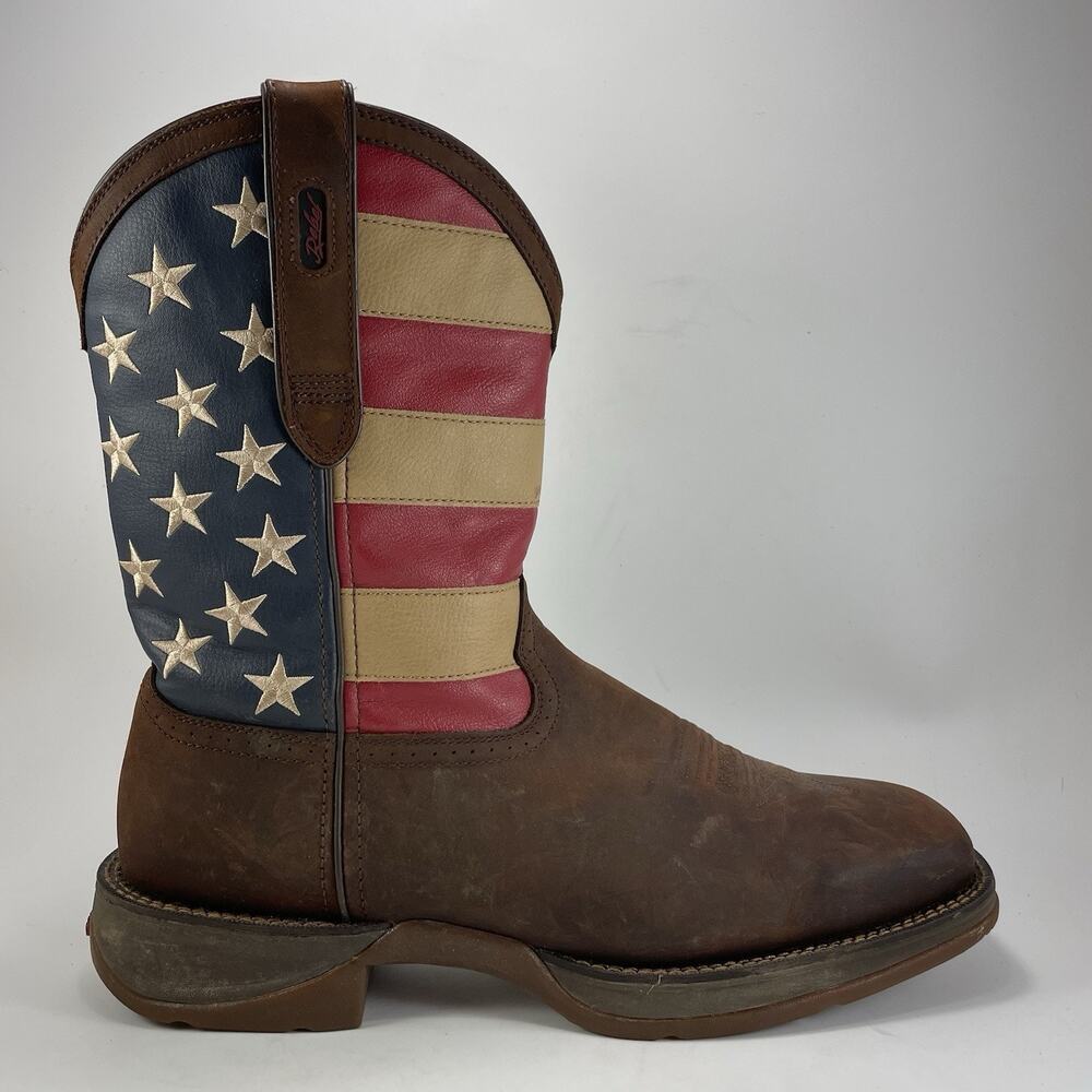 Durango Rebel 12" Western Boots American Flag USA Dark Brown DB5554 Mens 13 EE